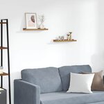 vidaXL Étagère Murale 2 Pièces Marron 40 x 9 x 3 cm Bois d'ingénierie