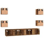 vidaXL Ensemble meuble TV 7 Pièces Bois ancien 60 x 30 x 30 cm