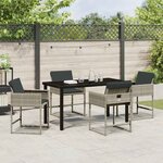 vidaXL Ensemble de salle à manger pour jardin 5 Pièces Gris clair