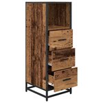 vidaXL Ensemble de mobilier de salle de bain avec tiroir Bois Ancien