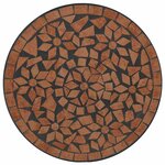 vidaXL Ensemble de bistro mosaïque terre cuite fer et céramique