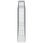 vidaXL Paniers à gabions arqués 2 Pièces 400x50x200/220 cm Fer galvanisé