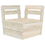 vidaXL Canapé d'angle sectionnel palette Bois d'épicéa imprégné