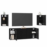 vidaXL Ensemble meuble TV 7 Pièces Chêne noir 30 5 x 30 x 60 cm