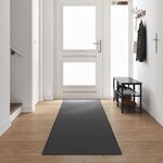 vidaXL Tapis Couloir Gris foncé 80 x 500 cm 100 Polypropylène