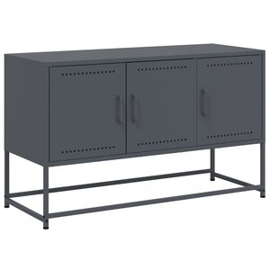 vidaXL Meuble TV anthracite 100 5x39x60 5 cm acier