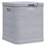 vidaXL Boîte de rangement de jardin 90 L Gris clair