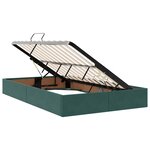 vidaXL Lit avec rangement et LED Vert foncé 120 x 200 cm Velours