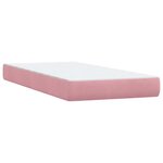 vidaXL Sommier à lattes de lit avec matelas rose 100x220 cm velours