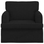 vidaXL Canapé Noir 84 x 80 x 85 cm tissu