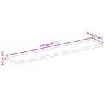 vidaXL Dessus de table 140x30x2 5cm bord vif bois massif manguier brut