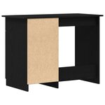 Bureau vidaXL Noir Chêne 100x50x76 cm en bois d'ingénierie
