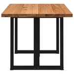 vidaXL Table à manger marron clair bois de chêne massif rectangulaire