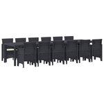 vidaXL Ensemble de salle à manger pour jardin 13 Pièces Anthracite