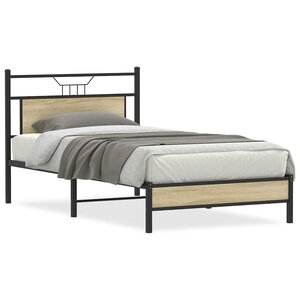 vidaXL Cadre de lit sans matelas chêne sonoma 100x200 cm