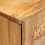 vidaXL Cabinet de chevet Naturel 50 x 33 x 60 cm Bois de mangue massif