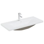 vidaXL Armoire d'évier et lavabo intégré Blanc/chêne sonoma Aggloméré