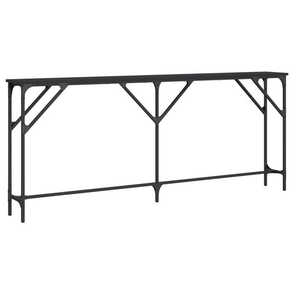 vidaXL Table console noir 180x23x75 cm bois d'ingénierie