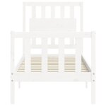 vidaXL Cadre de lit sans matelas blanc bois de pin massif