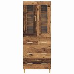 vidaXL Haut Armoire avec tiroir Bois Ancien 69 5 x 34 x 180 cm
