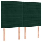 vidaXL Sommier à lattes de lit et matelas Vert foncé 140x190cm Velours