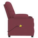 vidaXL Fauteuil de massage Rouge bordeaux Tissu