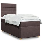 vidaXL Sommier à lattes de lit avec matelas Marron foncé 90x200 cm