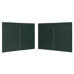 vidaXL Paroi de tente réception 2 Pièces avec fermeture éclair PE Vert