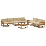 vidaXL Ensemble de canapés d'extérieur 8 Pièces Naturel et Beige