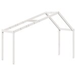 vidaXL Lit superposé avec toit blanc 90x200 cm bois de pin massif