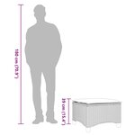 vidaXL Tabourets jardin coussins 2 Pièces noir 55x55x36 cm résine tressée