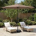 vidaXL Parasol de jardin avec lampes LED 300 x 300 cm Polyester Taupe
