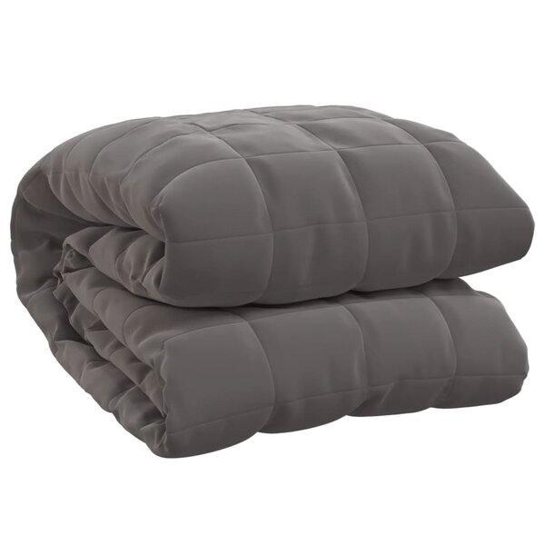 vidaXL Couverture lestée Gris 152x203 cm 11 kg Tissu