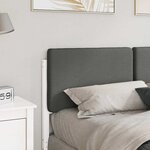 vidaXL Tête de lit capitonnée Blanc et gris clair 150 cm Pin massif