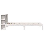 vidaXL Lit bibliothèque sans matelas blanc 75x190cm bois de pin massif