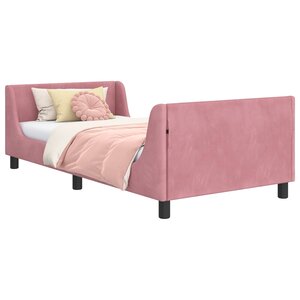 vidaXL Cadre de lit pour enfants avec tête de lit Rose 80 x 200 cm