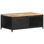 vidaXL Table basse 90x50x37 cm Bois massif de manguier brut