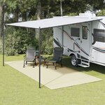 vidaXL Tapis de sol de camping crème 5 5x2 5 m