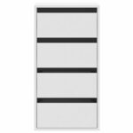 vidaXL Commode d'angle blanc 40x41x76 cm bois d'ingénierie