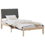 vidaXL Cadre de lit avec tête de lit marron et gris foncé 100 x 200 cm