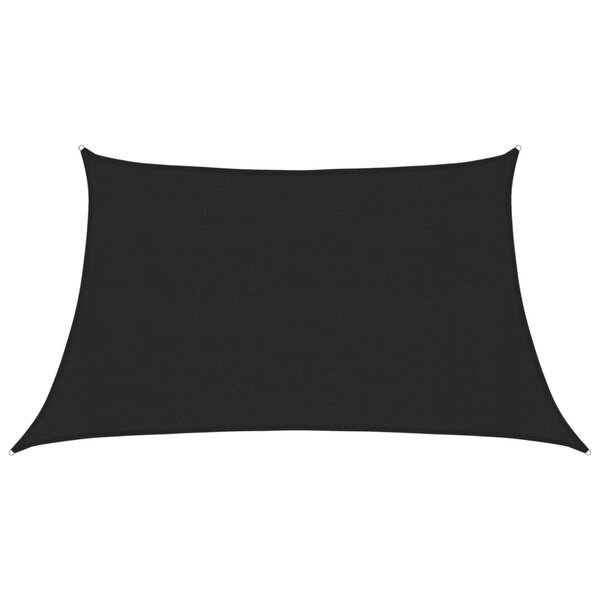 vidaXL Voile d'ombrage 160 g/m² Noir 3/4x2 m PEHD