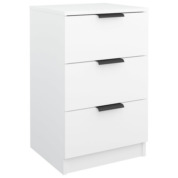 vidaXL Table de chevet Blanc 40x36x65 cm
