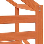 vidaXL Lit superposé avec toit cire marron 75x190cm bois massif de pin