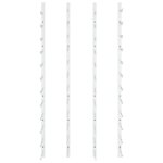 vidaXL Casier à vin mural pour 24 bouteilles 2 Pièces Blanc Fer