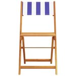vidaXL Chaises de jardin pliantes lot de 4 tissu et bois massif