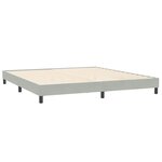 vidaXL Sommier à lattes de lit et matelas et LED gris clair 180x220cm velours