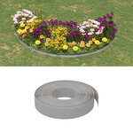 vidaXL Bordures de jardin 3 Pièces gris 10 m 10 cm polyéthylène