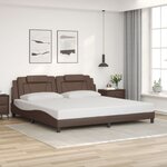 vidaXL Cadre de lit sans matelas marron 200x200 cm similicuir