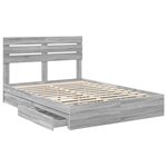 vidaXL Lit de Rangement Gris Sonoma 150 x 200 cm Bois d'ingénierie