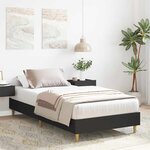 vidaXL Cadre de lit sans matelas noir 90x200 cm bois d'ingénierie